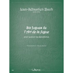 Partition SIX FUGUES DE L'ART DE LA FUGUE Jean-Sébastien Bach