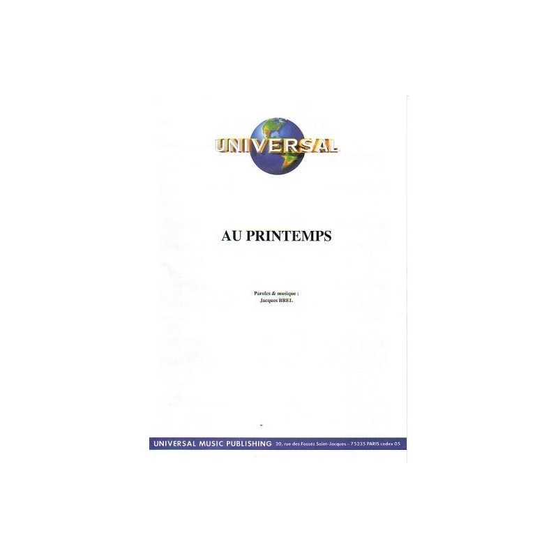 Sheet music AU PRINTEMPS Jacques BREL pdf