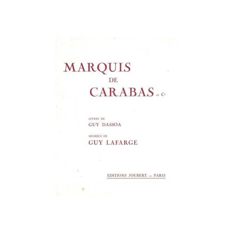 Songbook MARQUIS DE CARABAS ET CIE
