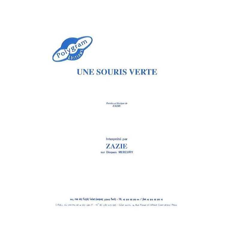 Sheet music UNE SOURIS VERTE Zazie