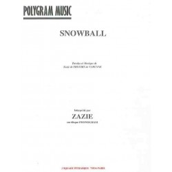 Sheet music SNOWBALL Zazie