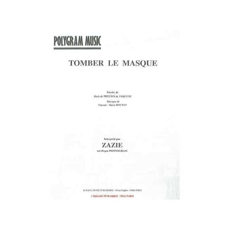 Sheet music TOMBER LE MASQUE Zazie