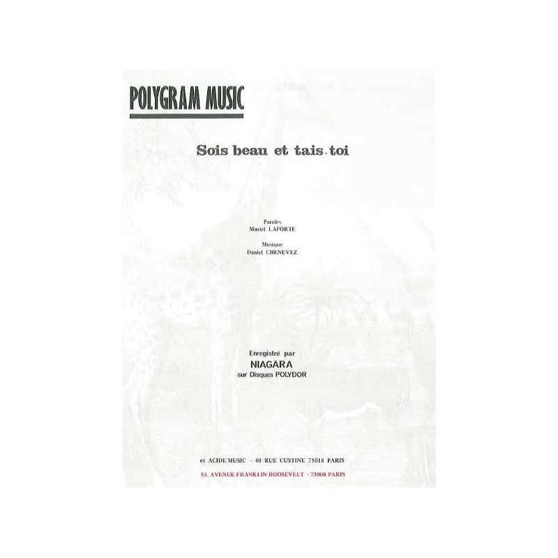 Sheet music SOIS BEAU ET TAIS-TOI Niagara