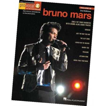 PRO VOCAL FOR MALE SINGERS VOLUME 58 BRUNO MARS (+ONLINE AUDIO ACCESS)