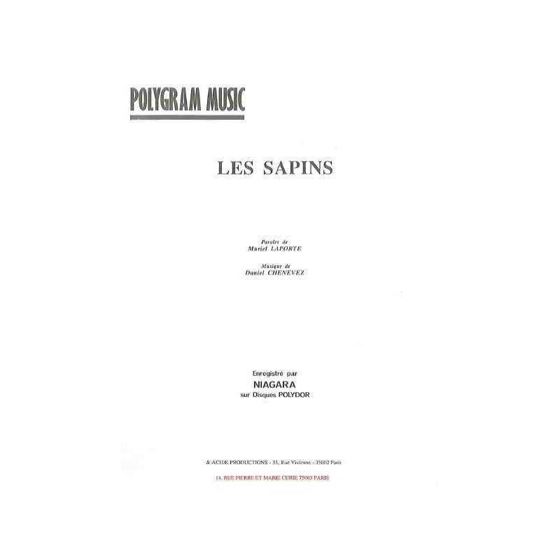 Sheet music LES SAPINS Niagara