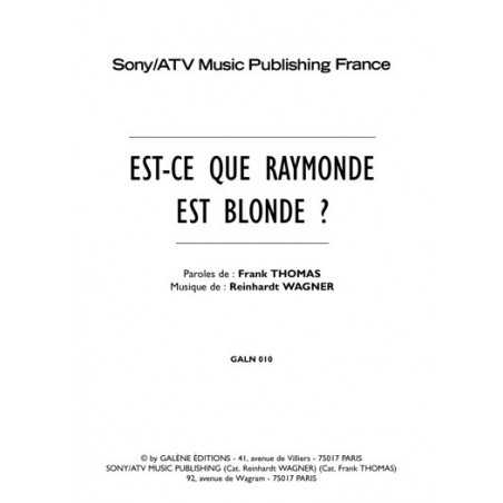 EST-CE QUE RAYMONDE EST BLONDE ?