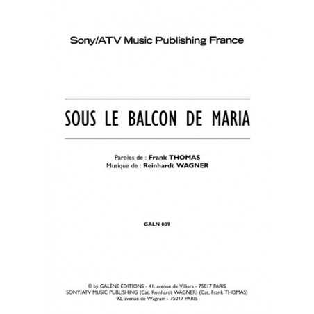 SOUS LE BALCON DE MARIA