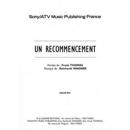 UN RECOMMENCEMENT