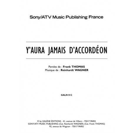 Y'AURA JAMAIS D'ACCORDÉON