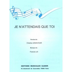 Sheet music JE N'ATTENDAIS QUE TOI Charles Aznavour & Mama Béa PDF