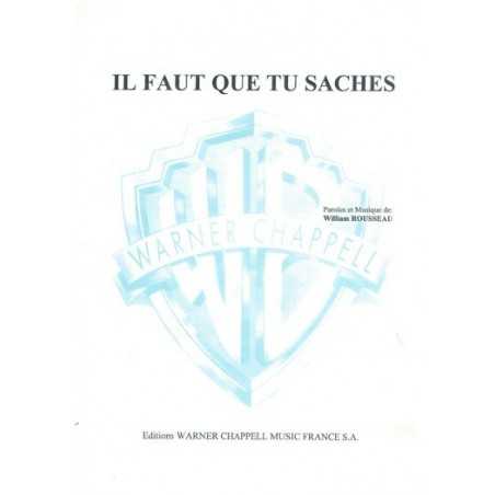 IL FAUT QUE TU SACHES