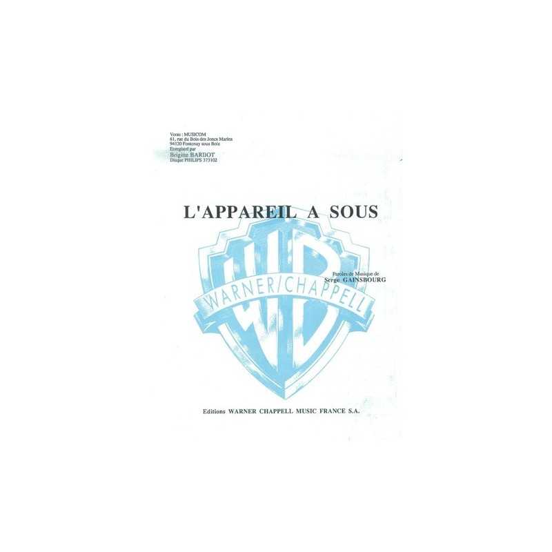Partition L'APPAREIL À SOUS Brigitte BARDOT