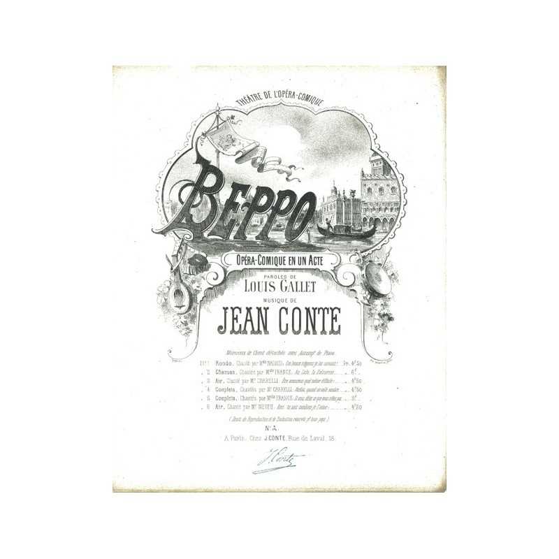 Sheet music BEPPO Mlle Franck