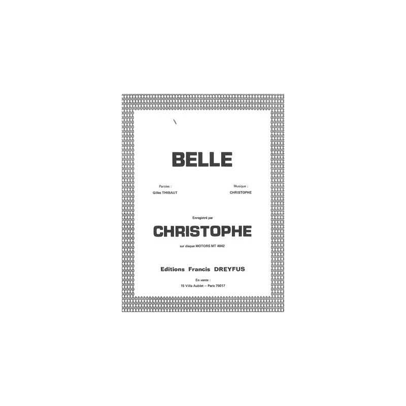 Partition BELLE Christophe