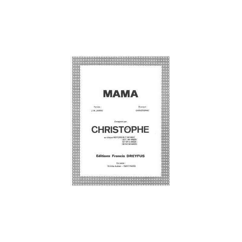 Partition MAMA Christophe