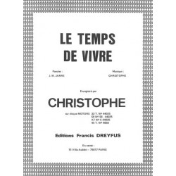 Partition LE TEMPS DE VIVRE Christophe