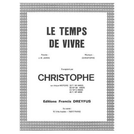 LE TEMPS DE VIVRE