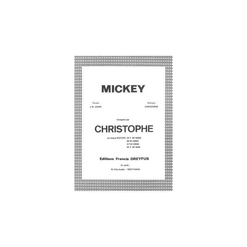 Partition MICKEY Christophe