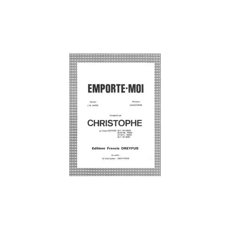 Sheet music EMPORTE-MOI Christophe