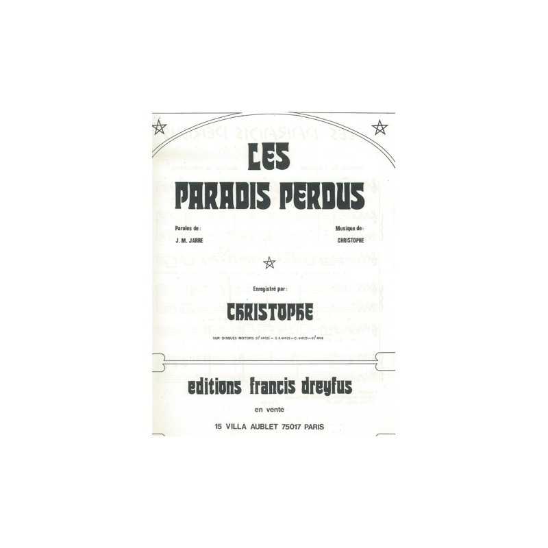 Partition LES PARADIS PERDUS Christophe