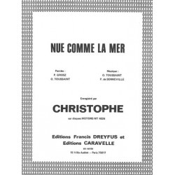 Partition NUE COMME LA MER Christophe