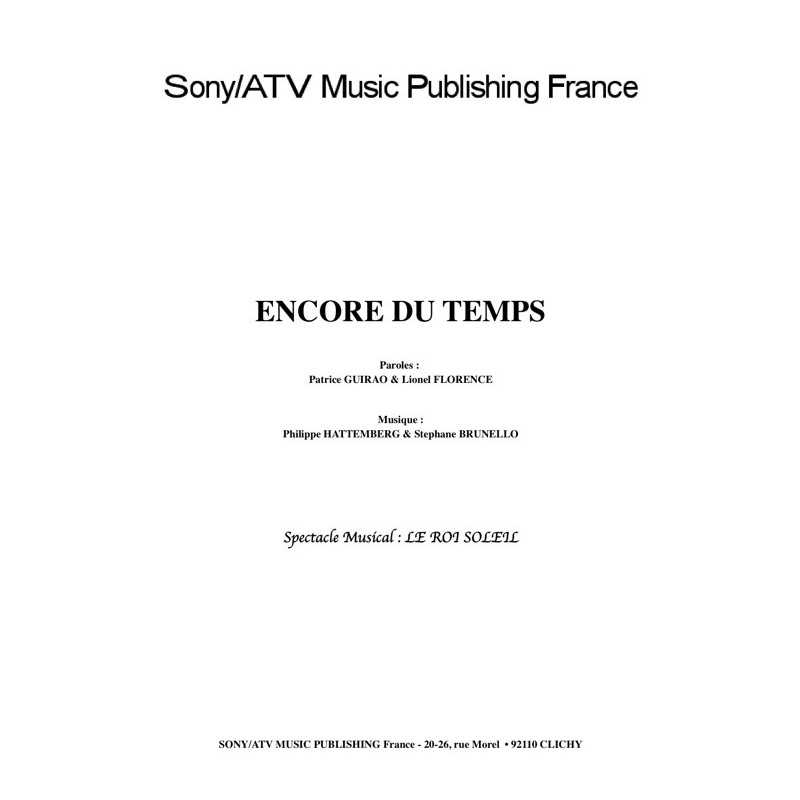 ENCORE DU TEMPS