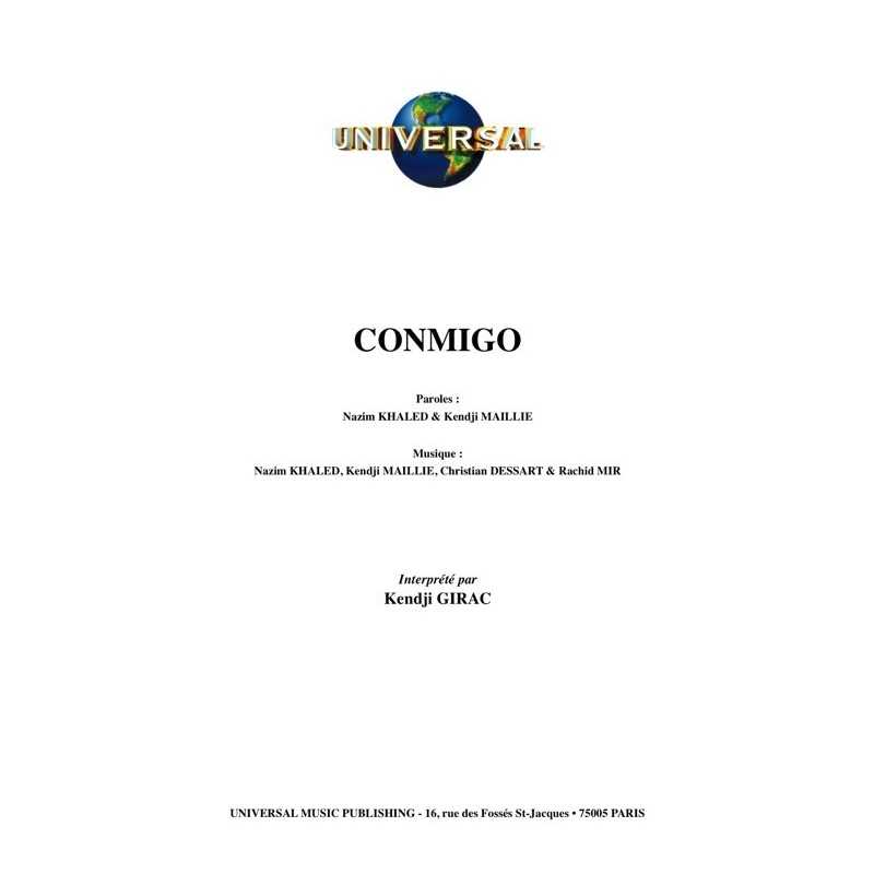 Sheet music CONMIGO Kendji GIRAC