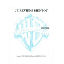 JE REVIENS BIENTÔT Francis CABREL partition