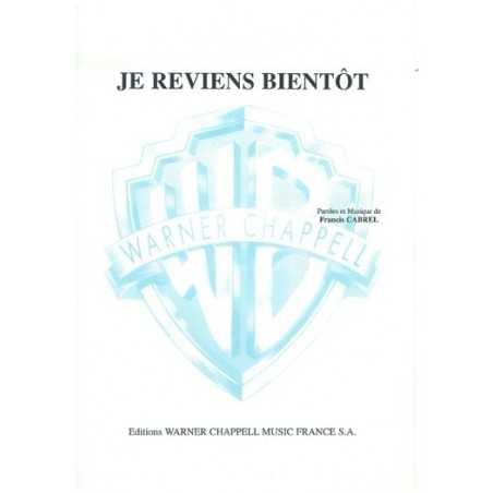 JE REVIENS BIENTÔT