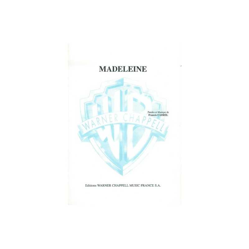 Sheet music MADELEINE Francis CABREL
