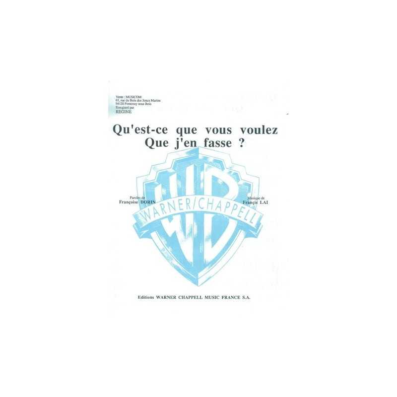Sheet music QU'EST-CE QUE VOUS VOULEZ QUE J'EN FASSE RÉGINE