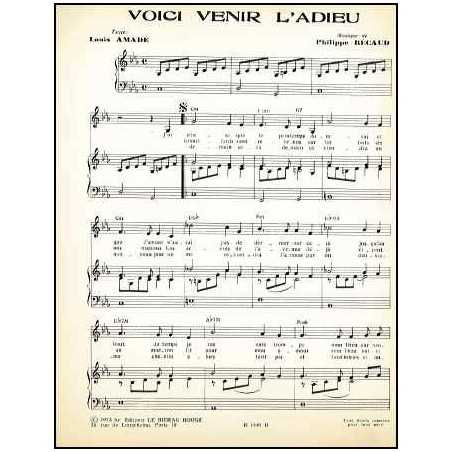 VOICI VENIR L'ADIEU