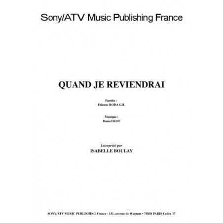 QUAND JE REVIENDRAI