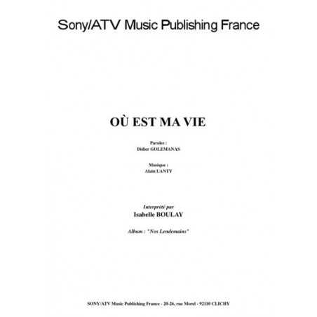 OÙ EST MA VIE