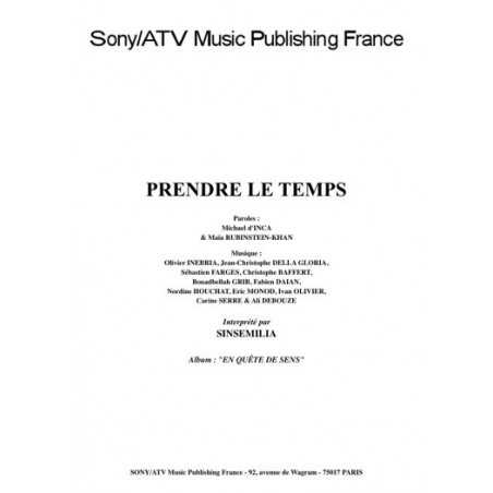 PRENDRE LE TEMPS