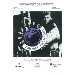 Partition TESTAMENT D'UN POÈTE Johnny HALLYDAY