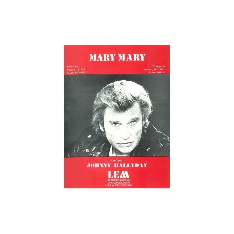 Sheet music MARY MARY Johnny HALLYDAY PDF