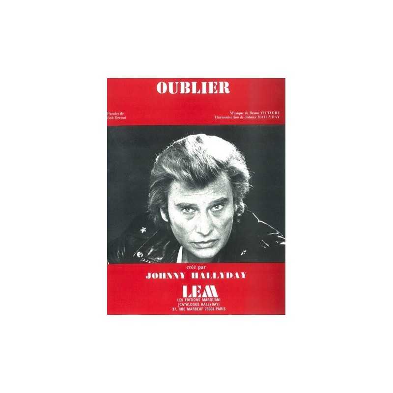 Partition OUBLIER Johnny HALLYDAY pdf