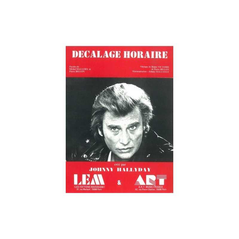 Sheet music DÉCALAGE HORAIRE Johnny HALLYDAY pdf