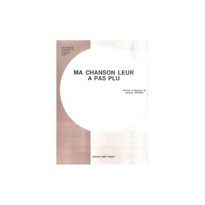 Sheet music MA CHANSON LEUR A PAS PLU RENAUD