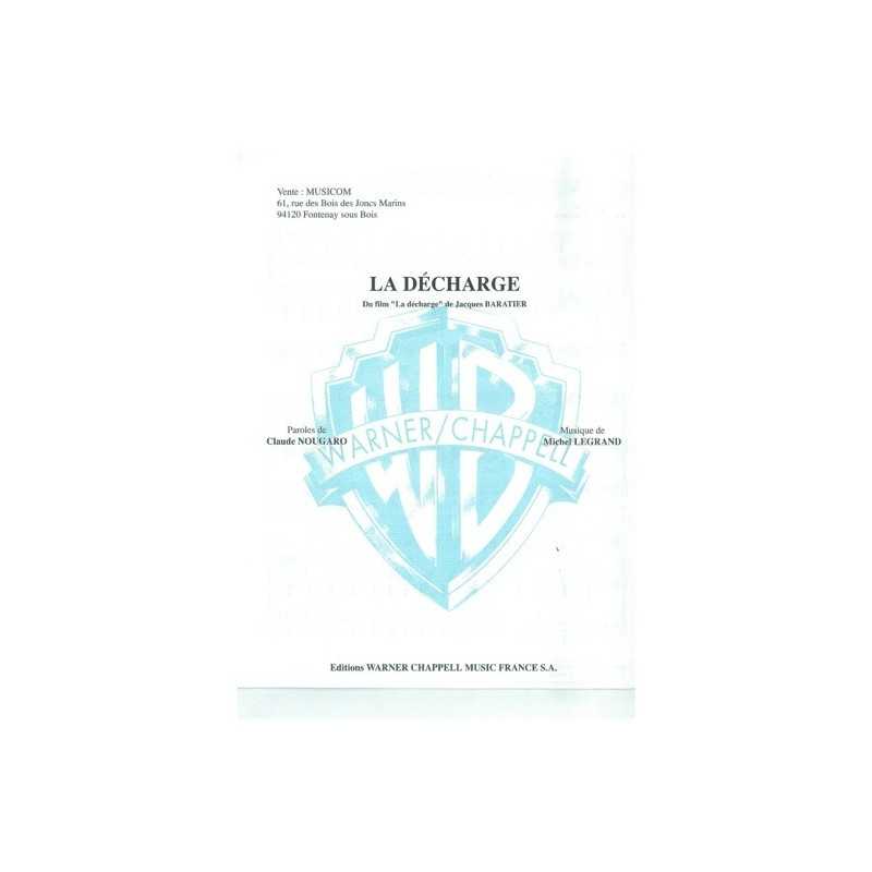 Sheet music LA DÉCHARGE Michel LEGRAND