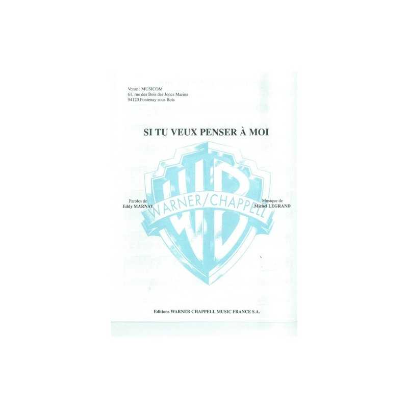 Sheet music SI TU VEUX PENSER À MOI Michel LEGRAND