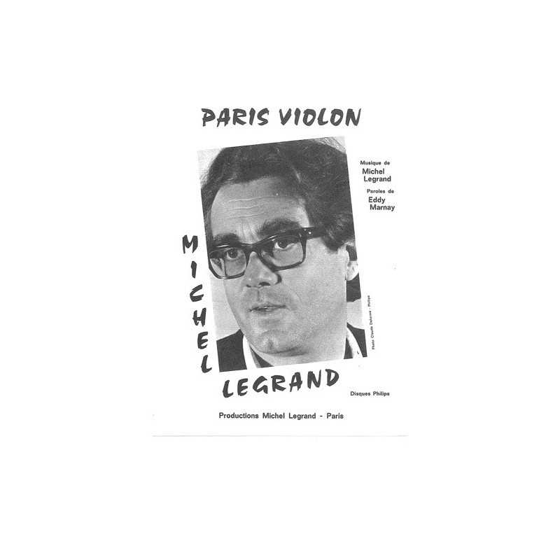 Sheet music PARIS VIOLON Michel LEGRAND