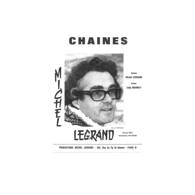 Sheet music CHAINES Michel LEGRAND
