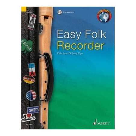EASY FOLK RECORDER (52 PIECES TRADITIONNELLES) (+CD) - FLUTE A BEC SOPRANO 