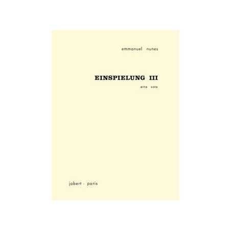 EINSPIELUNG III