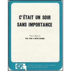 C'ÉTAIT UN SOIR SANS IMPORTANCE