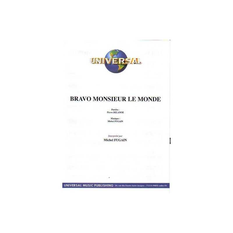 Partition BRAVO MONSIEUR LE MONDE Michel Fugain