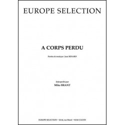 Sheet music A CORPS PERDU Mike BRANT