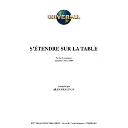 S’ÉTENDRE SUR LA TABLE